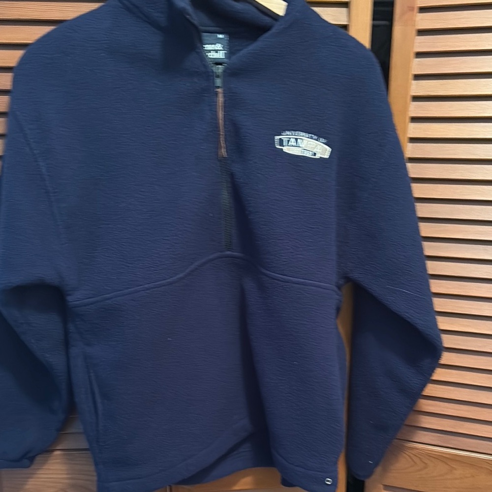 Navy Blue V-Neck Sweater Cozy Cotton Blend